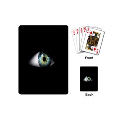 Eye On The Black Background Playing Cards (mini)  by Nexatart
