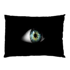 Eye On The Black Background Pillow Case (two Sides) by Nexatart