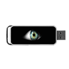 Eye On The Black Background Portable Usb Flash (one Side) by Nexatart