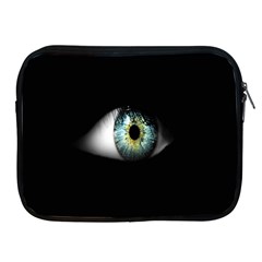 Eye On The Black Background Apple Ipad 2/3/4 Zipper Cases by Nexatart