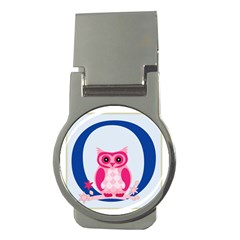 Alphabet Letter O With Owl Illustration Ideal For Teaching Kids Money Clips (round)  by Nexatart