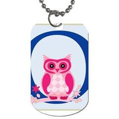 Alphabet Letter O With Owl Illustration Ideal For Teaching Kids Dog Tag (one Side) by Nexatart