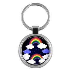 Rainbow Animation Key Chains (round)  by Nexatart