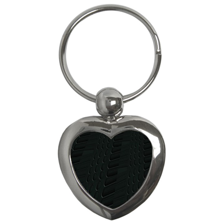 Abstract Clutter Key Chains (Heart) 