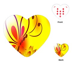 Butterfly Background Wallpaper Texture Playing Cards (heart) 
