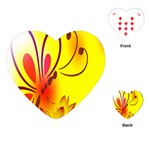 Butterfly Background Wallpaper Texture Playing Cards (Heart)  Front