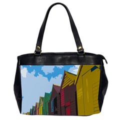 Brightly Colored Dressing Huts Office Handbags (2 Sides) 