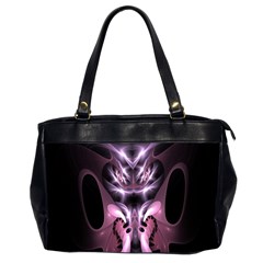 Angry Mantis Fractal In Shades Of Purple Office Handbags (2 Sides)  by Nexatart