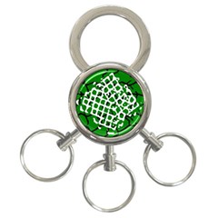 Abstract Clutter 3-ring Key Chains by Nexatart