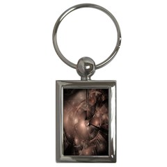 A Fractal Image In Shades Of Brown Key Chains (rectangle)  by Nexatart