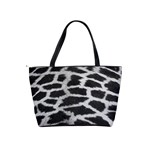 Black And White Giraffe Skin Pattern Shoulder Handbags Back