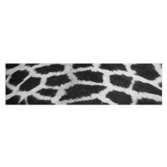 Black And White Giraffe Skin Pattern Satin Scarf (oblong) by Nexatart