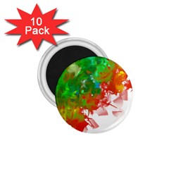 Digitally Painted Messy Paint Background Textur 1 75  Magnets (10 Pack)  by Nexatart