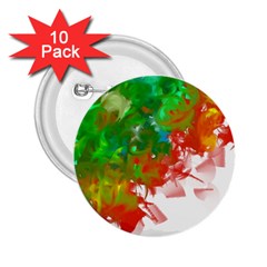 Digitally Painted Messy Paint Background Textur 2 25  Buttons (10 Pack)  by Nexatart