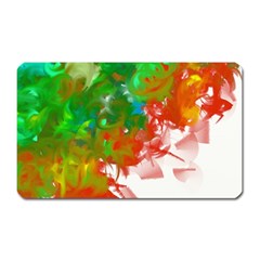 Digitally Painted Messy Paint Background Textur Magnet (rectangular) by Nexatart