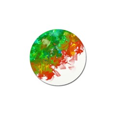 Digitally Painted Messy Paint Background Textur Golf Ball Marker by Nexatart