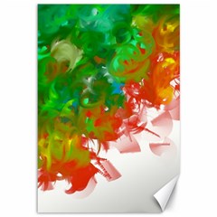 Digitally Painted Messy Paint Background Textur Canvas 12  X 18   by Nexatart