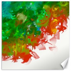 Digitally Painted Messy Paint Background Textur Canvas 16  X 16   by Nexatart