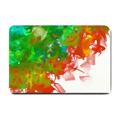 Digitally Painted Messy Paint Background Textur Small Doormat  by Nexatart
