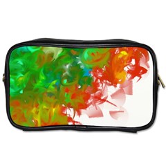 Digitally Painted Messy Paint Background Textur Toiletries Bags by Nexatart