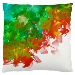 Digitally Painted Messy Paint Background Textur Large Flano Cushion Case (one Side) by Nexatart