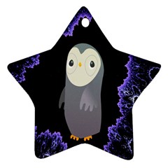 Fractal Image With Penguin Drawing Ornament (star) by Nexatart