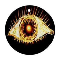 Flame Eye Burning Hot Eye Illustration Ornament (Round)