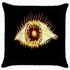 Flame Eye Burning Hot Eye Illustration Throw Pillow Case (Black)