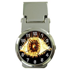 Flame Eye Burning Hot Eye Illustration Money Clip Watches