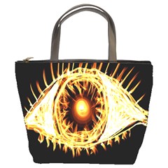 Flame Eye Burning Hot Eye Illustration Bucket Bags