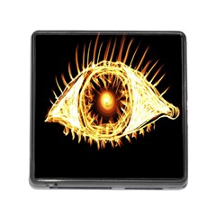 Flame Eye Burning Hot Eye Illustration Memory Card Reader (Square)