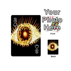 Flame Eye Burning Hot Eye Illustration Playing Cards 54 (Mini) 