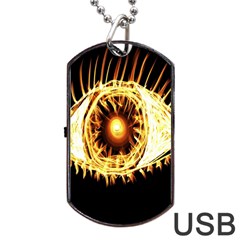 Flame Eye Burning Hot Eye Illustration Dog Tag USB Flash (One Side)