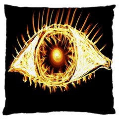 Flame Eye Burning Hot Eye Illustration Large Cushion Case (Two Sides)