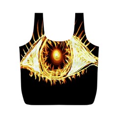 Flame Eye Burning Hot Eye Illustration Full Print Recycle Bags (M) 