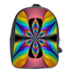 Fractal Butterfly School Bags(large)  by Nexatart