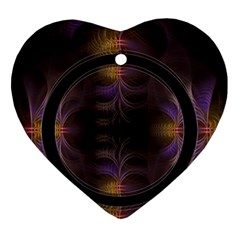 Wallpaper With Fractal Black Ring Ornament (heart) by Nexatart