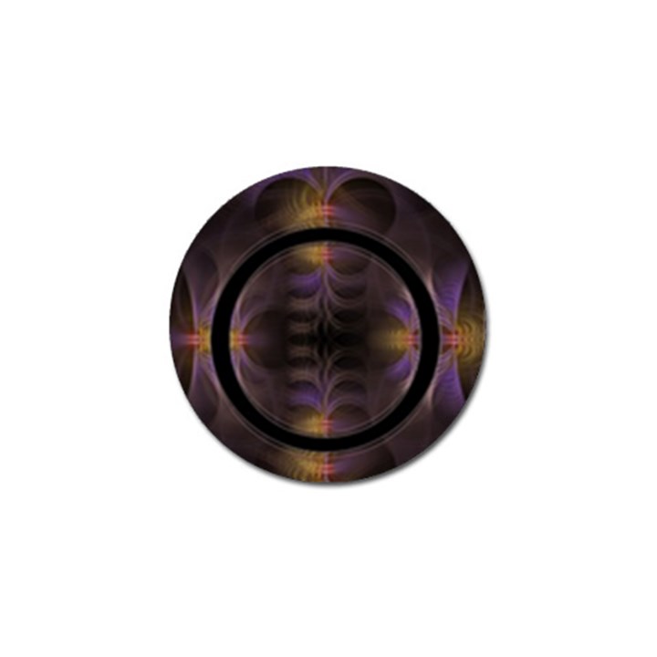 Wallpaper With Fractal Black Ring Golf Ball Marker (4 pack)