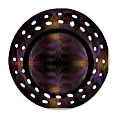 Wallpaper With Fractal Black Ring Round Filigree Ornament (two Sides) by Nexatart