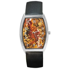Abstraction Abstract Pattern Barrel Style Metal Watch