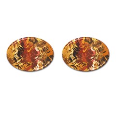 Abstraction Abstract Pattern Cufflinks (Oval)