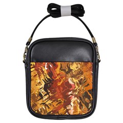 Abstraction Abstract Pattern Girls Sling Bags