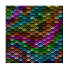 Fish Scales Pattern Background In Rainbow Colors Wallpaper Tile Coasters by Nexatart