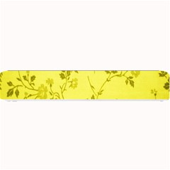 Flowery Yellow Fabric Small Bar Mats by Nexatart