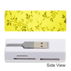 Flowery Yellow Fabric Memory Card Reader (stick) 