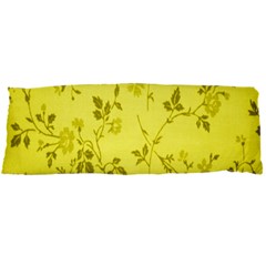 Flowery Yellow Fabric Body Pillow Case Dakimakura (two Sides) by Nexatart