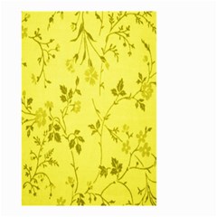 Flowery Yellow Fabric Small Garden Flag (two Sides) by Nexatart