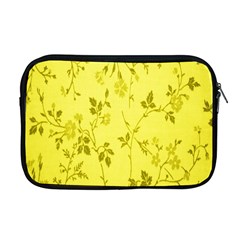 Flowery Yellow Fabric Apple Macbook Pro 17  Zipper Case by Nexatart