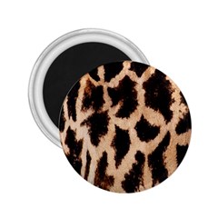 Giraffe Texture Yellow And Brown Spots On Giraffe Skin 2 25  Magnets by Nexatart