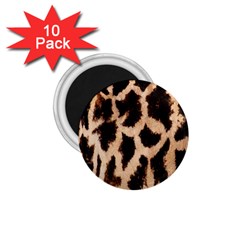 Giraffe Texture Yellow And Brown Spots On Giraffe Skin 1 75  Magnets (10 Pack)  by Nexatart